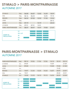 Horaire LGV17 automne